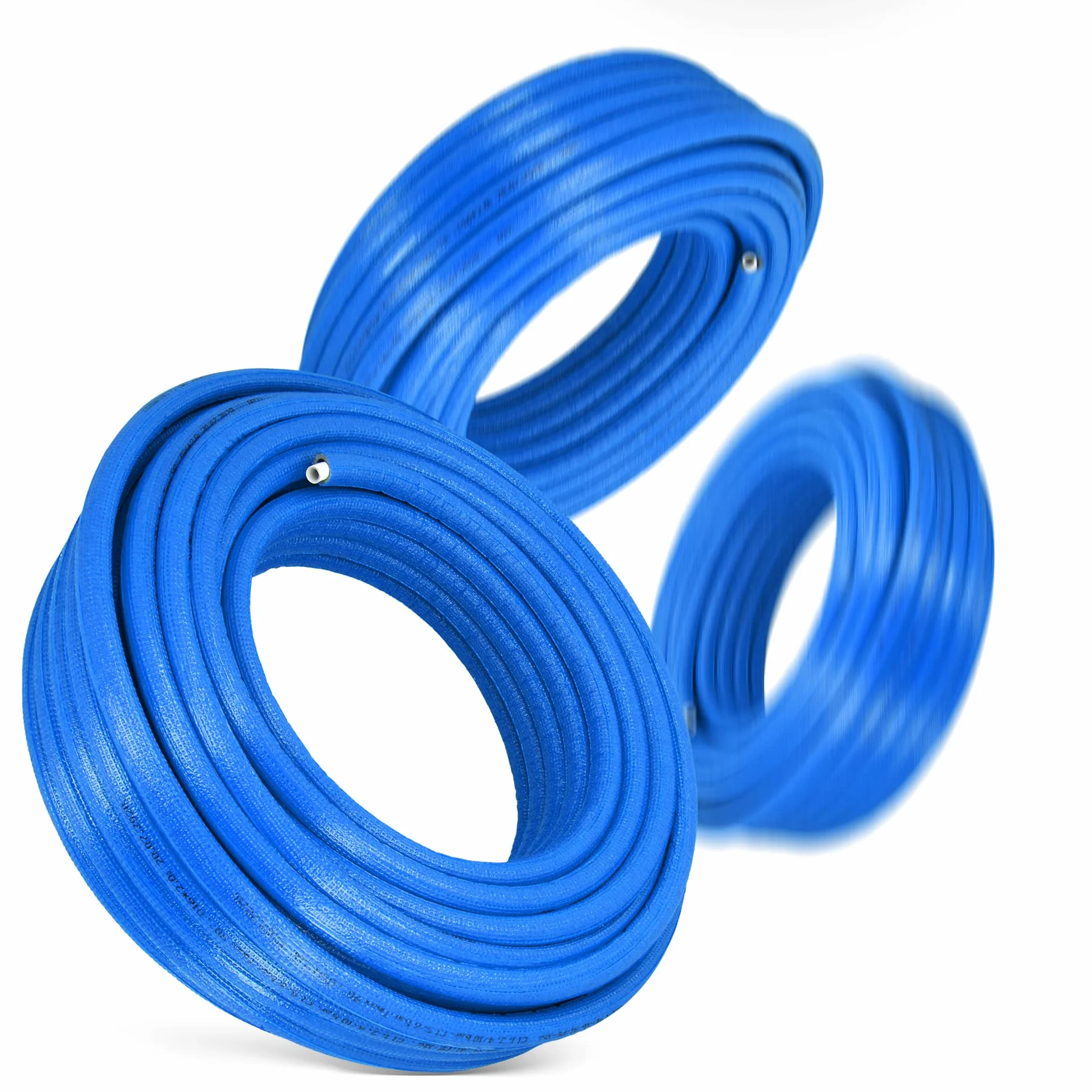 Vorisoliertes PEX/AL/PEX-Rohr Polyethylen-Ummantelung Stark Langlebig 16 x 2 mm Blau 50 m Wasserversorgungs-Heizsysteme