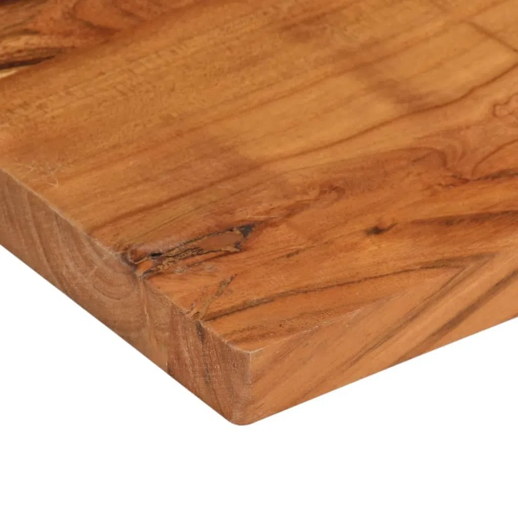 vidaXL Tischplatte, Holzplatte Rechteckig, Massivholzplatte für Bartisch Beistelltisch Esstisch, Ersatztischplatte, 120x70x2,5cm Akazienholz