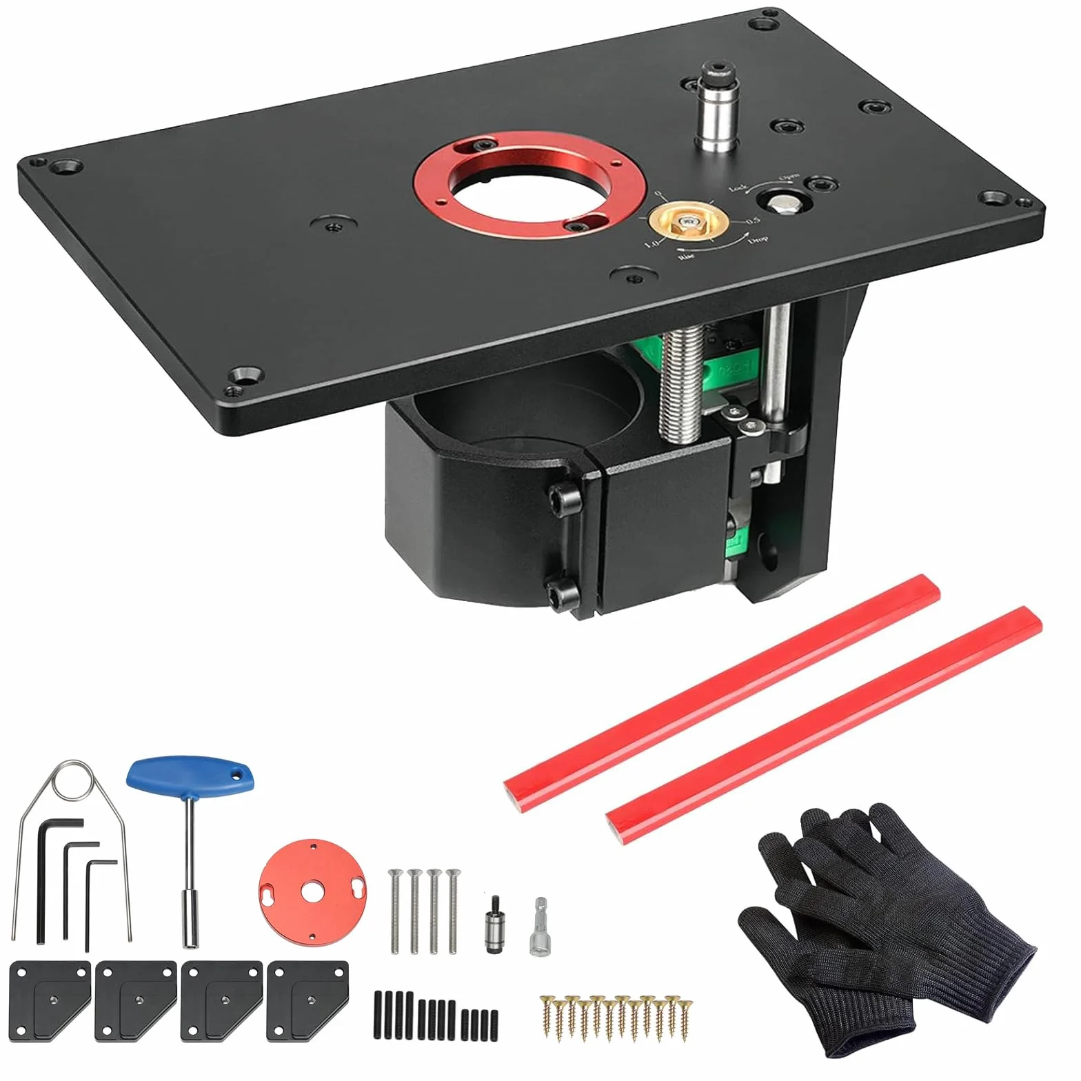 Oberfräsenhebetisch, Oberfräsenhebetisch Router Tisch Lift Kit Trimmmaschine Inverted Lifting Table Router Lift, Trimmen Maschine Invertiert Hubtisch Frästisch für Oberfräse