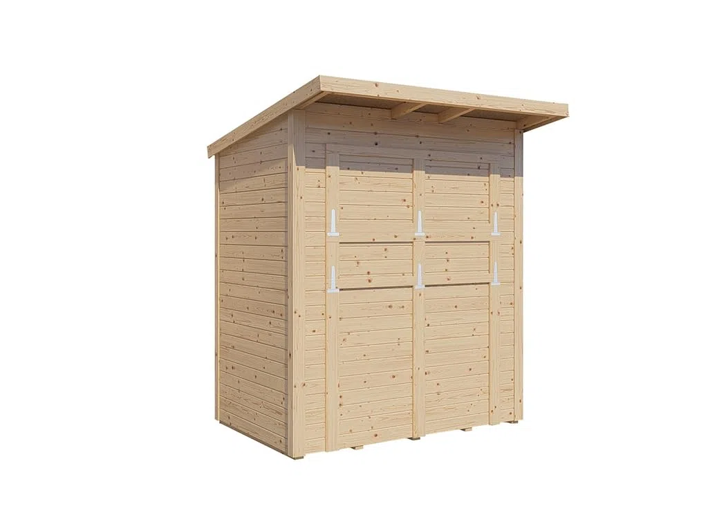 Marktstand Holz | Verkaufsstand Holz | Natur | 177x117x223 cm | mit Boden | mit Dach | Wandstärke 14mm | Dach 12mm | Fichtenholz | Markt | Weihnachtsmarkt | Wochenmarkt | Festival | Outdoor