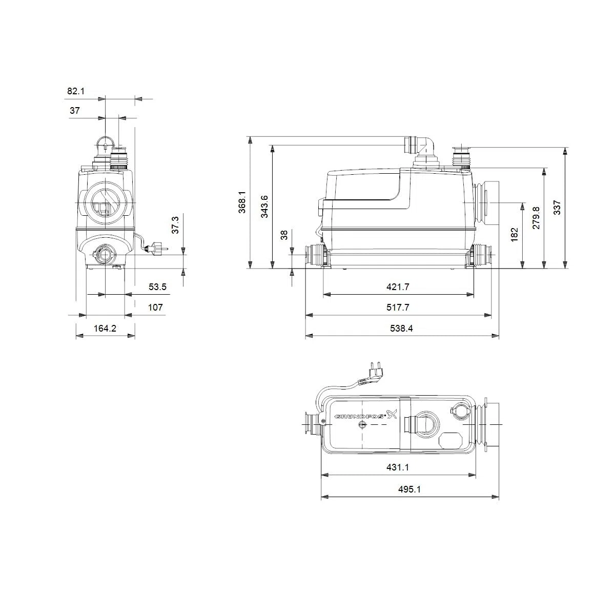 GRUNDFOS Kleinhebeanlage Sololift2 CWC-3