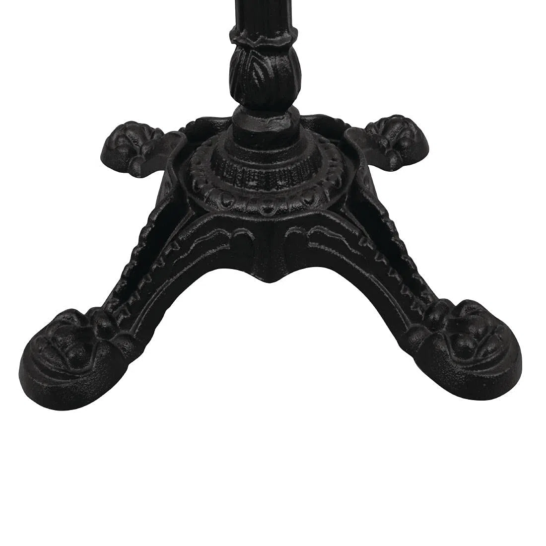 Bolero Gusseisen verzierter Tischfuß, Schwarz, Größe: 720(H)x 420(B)mm, Standardhöhe, Restaurant-Tischfüße, für 800 mm runde Tischplatten, gewerblicher & privater Gebrauch, CE155