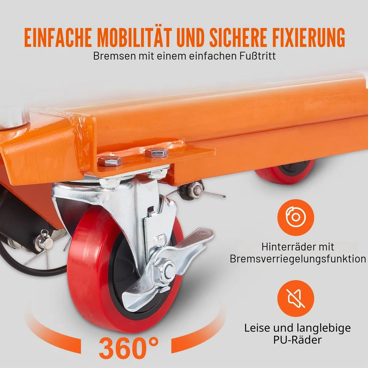 VEVOR Scherenhubtisch hydraulisch 150 kg Tragfähigkeit Hubtischwagen 220–720 mm Hubbereich Hubtisch Werkstatt 700 x 450 mm Plattform Scherenhubwagen Einzelschere für Fabriken Lagerhäuser Supermärkte