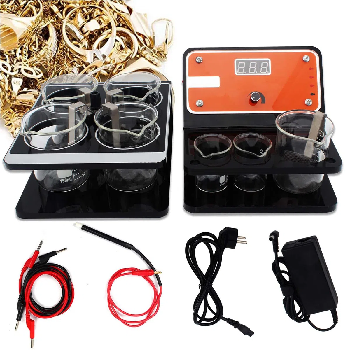 Stifttyp-Galvanikmaschine, Vergoldungsset, Schmuck, Silber, Gold, Galvanotechnik, Verarbeitungswerkzeuge, Galvanostift zum Plattieren mit Gold-, Silber-, Roségold- und Nickel-Galvaniklösungen A