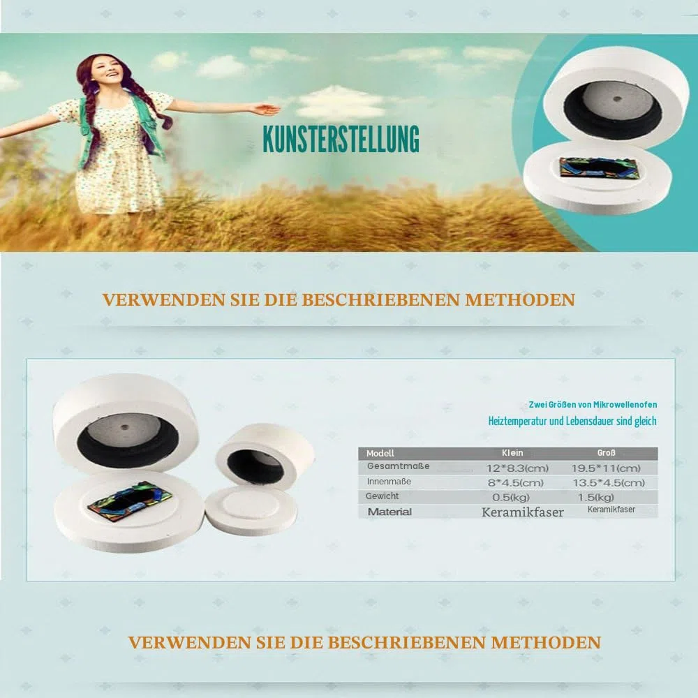 Professionelles großes Mikrowellenofen-Set, 15-teiliges Set zum Schmelzen von Glasofen