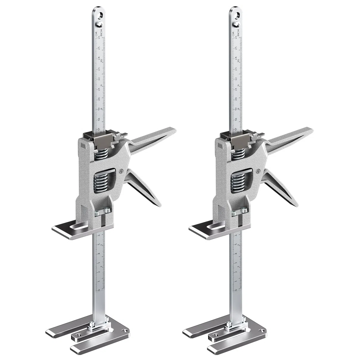2 Stück 30.4cm Arbeitssparender Heber mit Skala, Arbeitssparende Hebebühnen, Fliesenheber bis zu 200KG, Hubhöhe 14,5cm, Hebevorrichtung für Möbel, Tür, Schrank, Gipskartonplatten, Fliesenheber