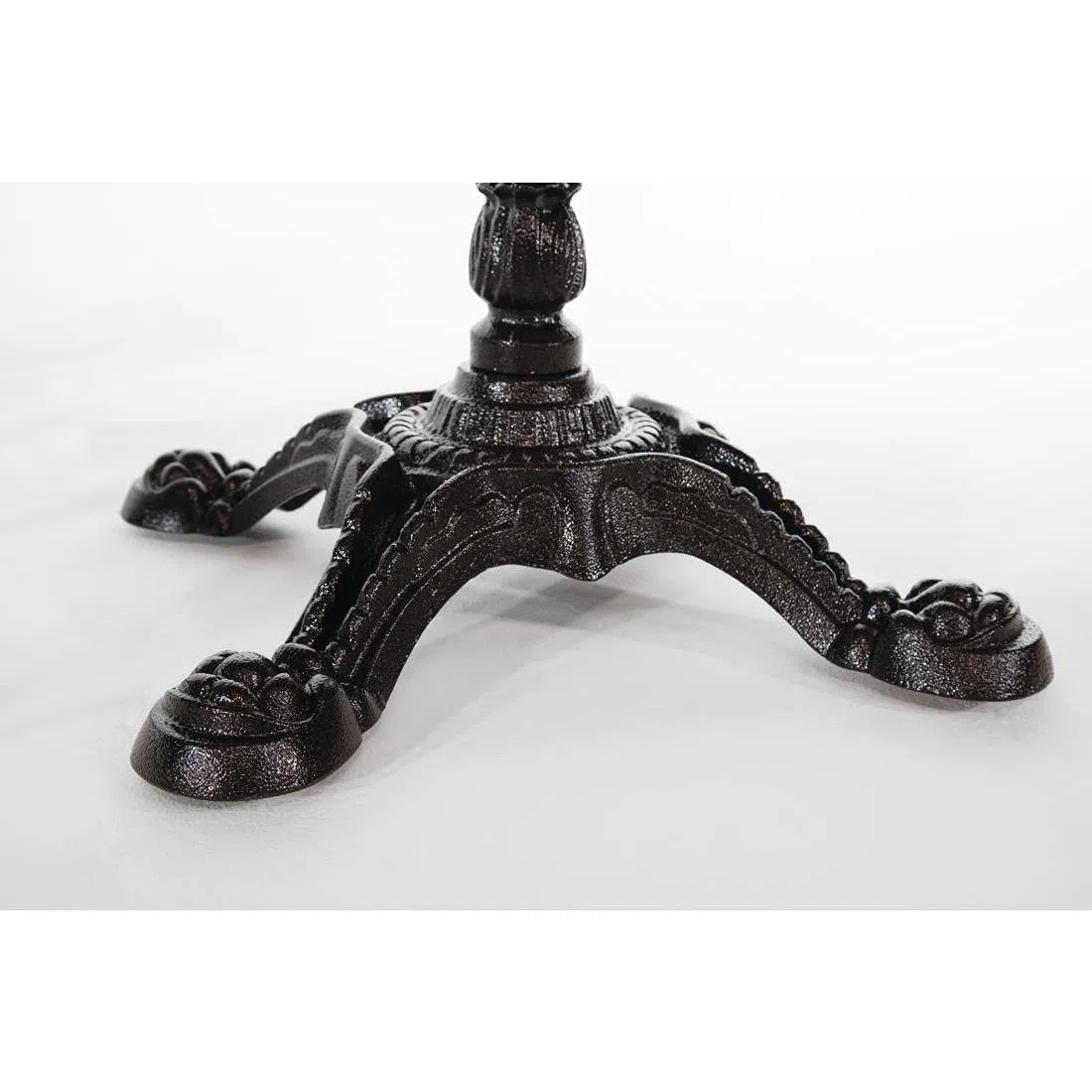 Bolero Gusseisen verzierter Tischfuß, Schwarz, Größe: 720(H)x 420(B)mm, Standardhöhe, Restaurant-Tischfüße, für 800 mm runde Tischplatten, gewerblicher & privater Gebrauch, CE155