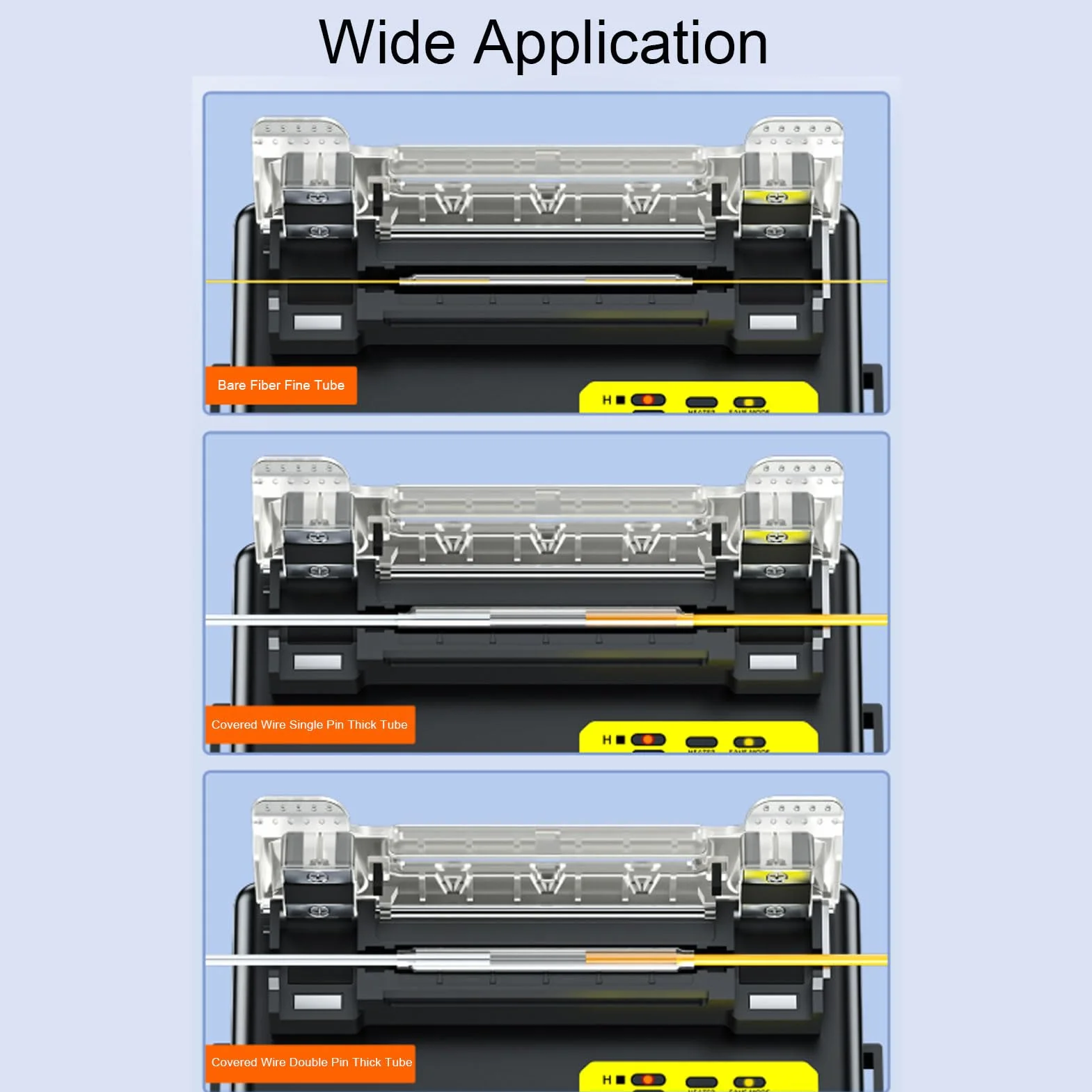 Fafeicy Splicer Heizung Externer Schrumpfschlauch Heizofen Glasfaser-Spleißmaschinenzubehör mit Wiederaufladbarem Li-Ionen- für Glasfaser-Fusionsspleißen Im Freien