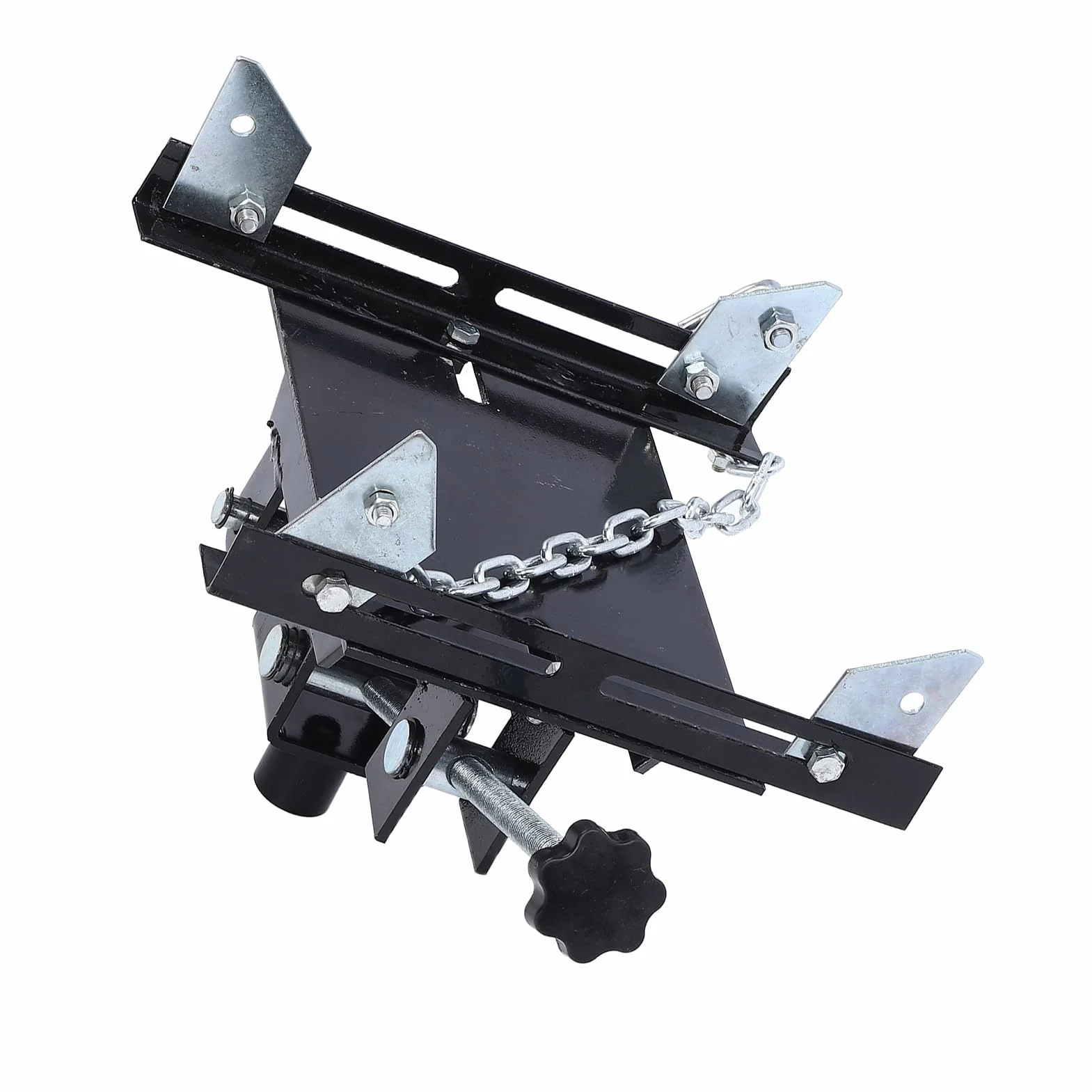Verstellbarer Wagenheber-Getriebeheber-Adapter, Maximale Belastung 500 Kg, Neigbarer Kopf um 30 Grad, Verwandelt den Hydraulischen Wagenheber in Einen Getriebeheber für eine