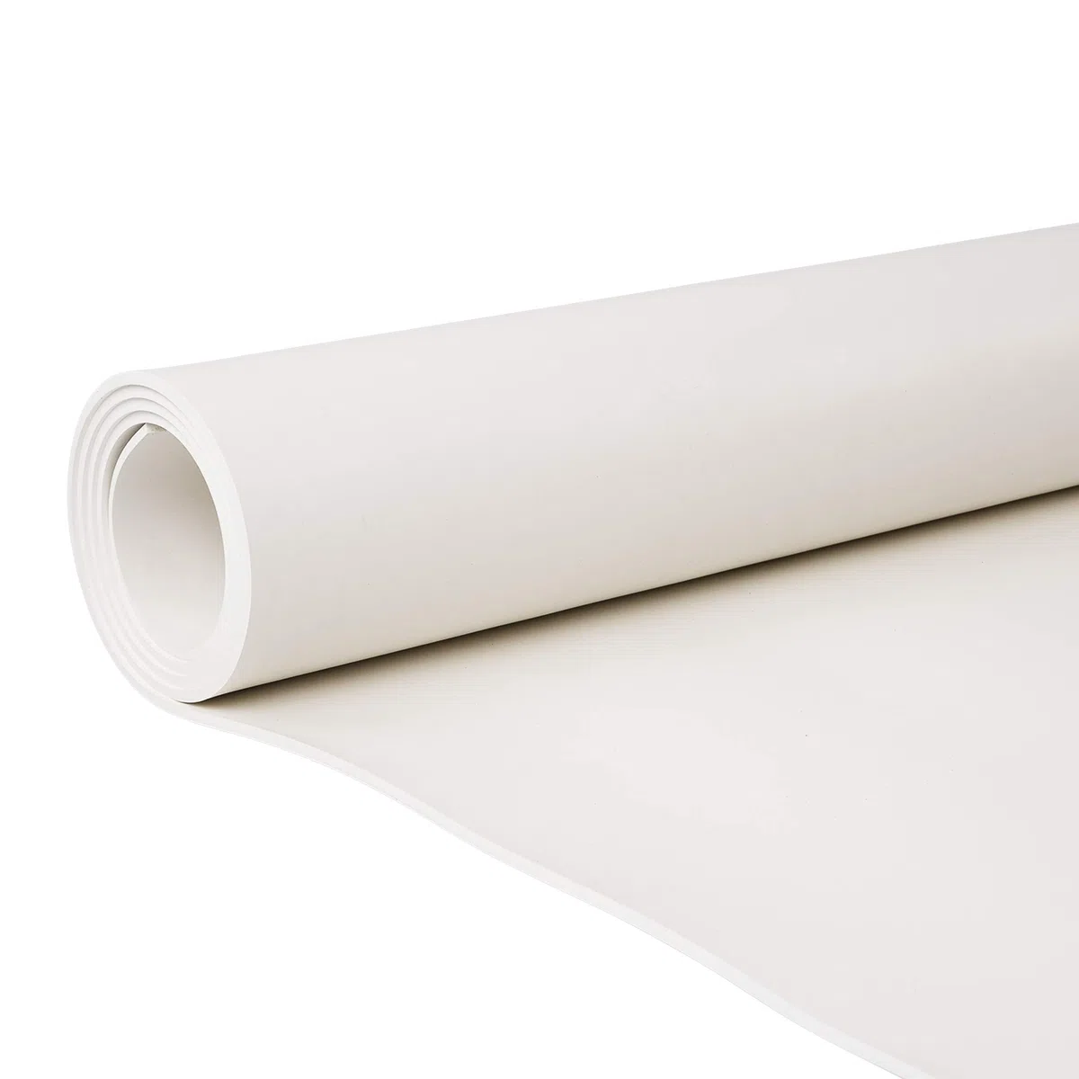 1m² Gummiplatte aus EPDM - 1 mm Stärke - 1,40 m x 0,72 m - Weiße Gummimatte geeignet für Lebensmittel nach FDA - Glatte Vollgummi Matte - ozon- und witterungsbeständig