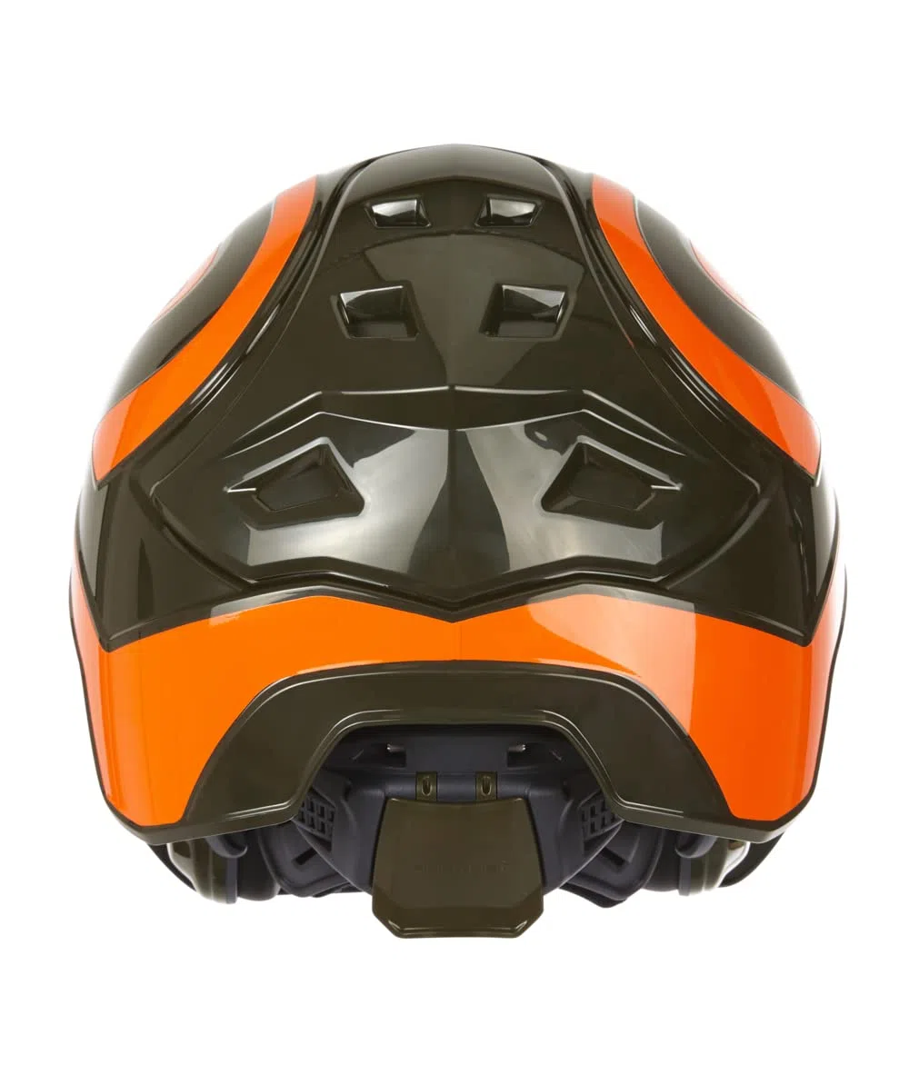 Protos Forsthelm/Schutzhelm KOX Edition mit Gehörschutz und Visier Integral Forest Olivgrün/Neonorange KOX Edition Olivgrün/Neonorange mit Ätzmetallvisier F39