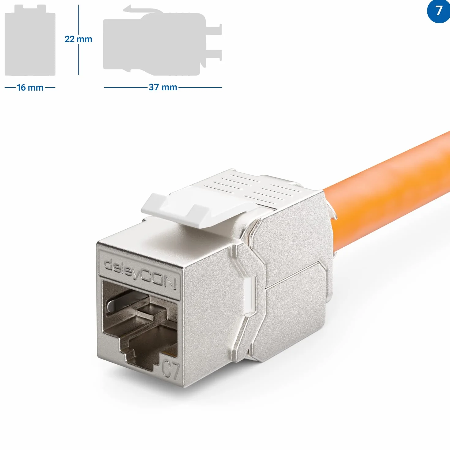 deleyCON 24x CAT 7 Keystone Jack Modul Optimal für CAT7 CAT6 CAT6a Verlegekabel Verbinder Patchkabel Netzwerkkabel STP Schirmung RJ45 Buchse 1000 MHz 10 Gbit/s Schneidklemme (LSA)