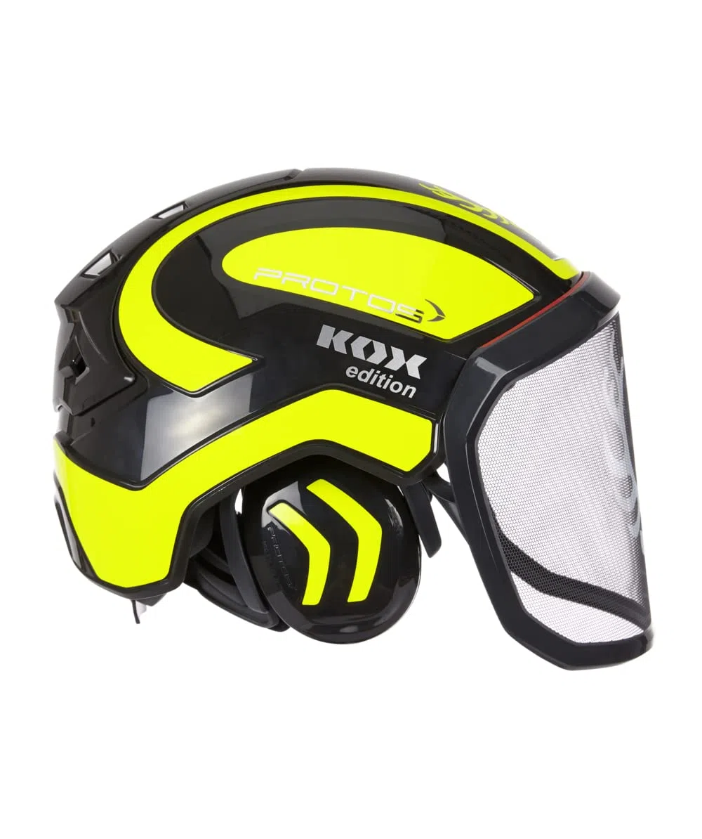 Protos Forsthelm/Schutzhelm KOX Edition mit Gehörschutz und Visier Integral Forest KOX Edition mit Ätzmetallvisier F39
