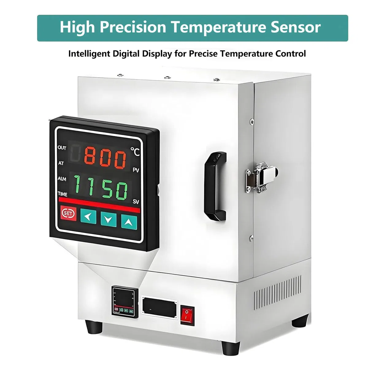 Laboratory Muffle Furnace, 2000W Muffle Furnace High Temperature Burnout Oven Integrated 1150℃ Integrated Intelligent Box Furnace for Jewelry/Plaster Processing/Metal Clay Crafting/Gold/Silver