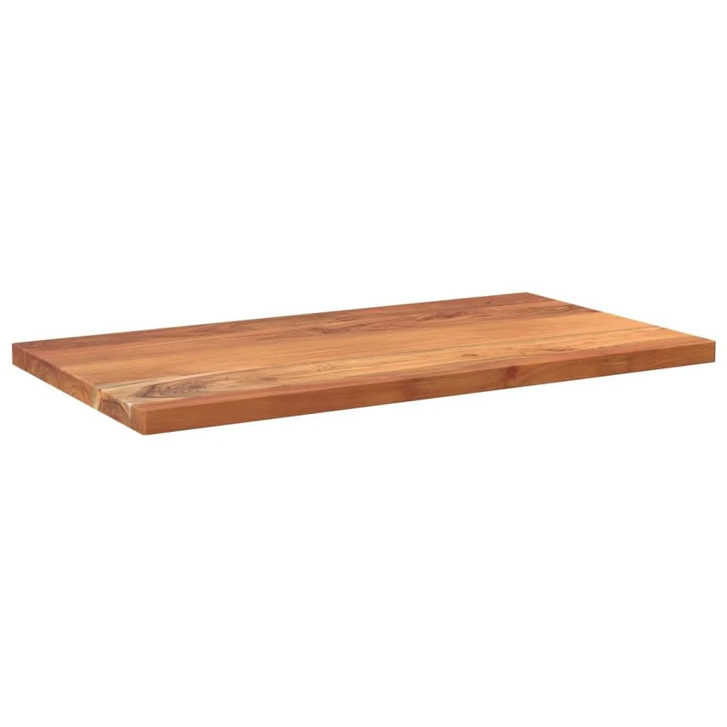vidaXL Tischplatte, Holzplatte Rechteckig, Massivholzplatte für Bartisch Beistelltisch Esstisch, Ersatztischplatte, 120x70x2,5cm Akazienholz
