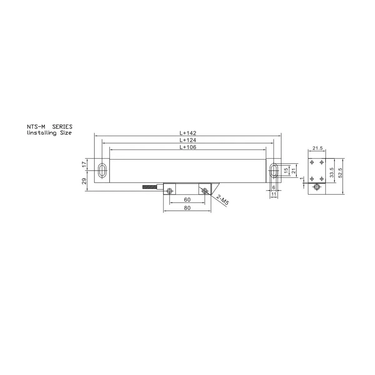 Optisches Gitterlineal, linearer Encoder 5 um 600 650 700 750 800 850 900 950 1000 mm DRO-Linearmaßstab(1000mm)